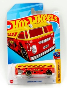 Машинка базовой коллекции Hot Wheels SURFIN SCHOOL BUS красная C4982 HTD58