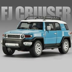 Машинка металлическая инерционная Тойота Toyota FJ Cruiser 21 см Карандашофф голубая