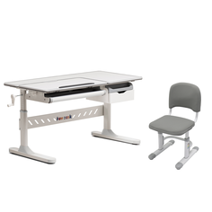 Растущая парта + стул FUNDESK Fiore + SST3D Grey