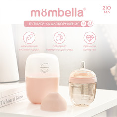 Антиколиковая бутылочка для кормления Mombella широкая пластиковая 3+ мес 210 мл