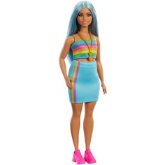 Кукла Barbie Fashionistas Striped Look Blue Hair, HRH16