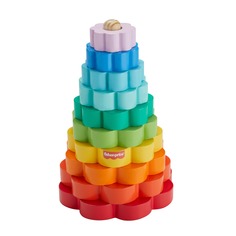 Развивающая игрушка для малышей Fisher-Price Пирамидка деревянная, HXT77