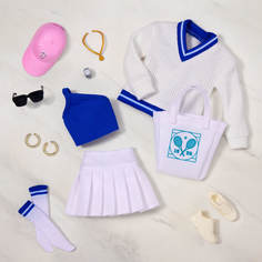 Одежда и аксессуары для куклы Барби Barbie Style Теннисный корт