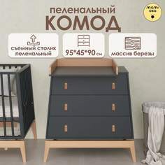 Комод детский MAMIOSA Сmoda para nios графит/бук