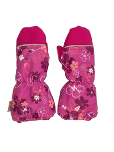 Варежки детские Kisu W22-35601P, фиолетовый;розовый, 2