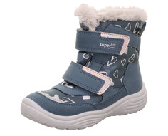 Полусапожки Superfit для девочек, сине-серебряные, размер RU 35, 1-009091-8020