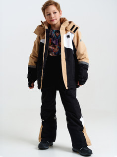 Комплект верхней одежды PlayToday 32411045, черный, бежевый, белый, 140