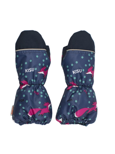 Варежки детские Kisu W22-35601P, синий;розовый, 1