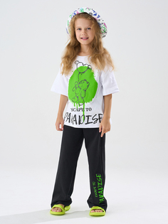 Пижама детская КОТМАРКОТ 800349, белый, зеленый, черный, 152