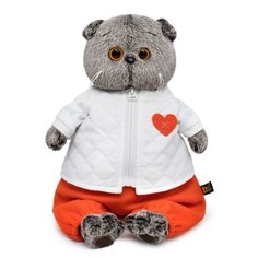 Мягкая игрушка BUDI BASA Кот Басик в стеганой куртке и комбинезоне 30 см Ks30-247