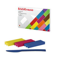 Пластилин классический ErichKrause 18 цветов, 288 г в коробке 18 шт 61318