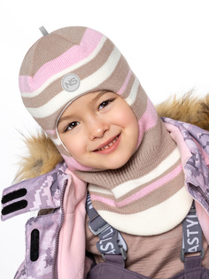 Балаклава детская NIKASTYLE 10з15224, беж светло-розовый, 48-52