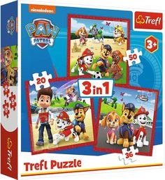 Пазл Trefl Весёлые собаки Щенячьего патруля, 20#36#50 дет