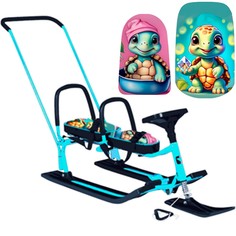 Снегокат 505 высокий SNOWKAT TWINS BABY PUSH для двоих Черепашки