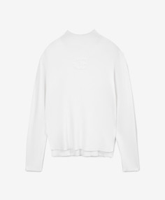 Водолазка вязаная полуприлегающего силуэта молочная для девочки Gulliver (170)