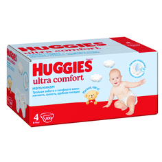 Подгузники Huggies Ultra Comfort для мальчиков 8-14 кг, 4 размер, 100 шт