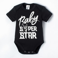 Боди Крошка Я Star Family, чёрный, р.22, рост 62-68