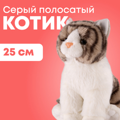 Мягкая игрушка Maxitoys реалистичный кот ML-SO-130222-25-9 коричневый