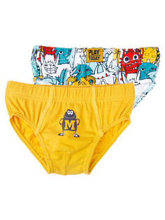 Трусы трикотажные для мальчиков PlayToday - брифы, 2 шт в комплекте, цветной, 98-104