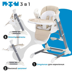 Стульчик для кормления с электронным устройством качения 2 в 1 Nuovita Unico lux Bianco