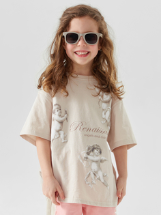 Футболка детская Happy Baby 88211, beige angels , 104