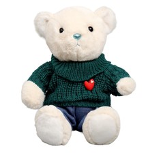Мягкая игрушка "Little Friend", мишка в зеленом свитере Milo Toys