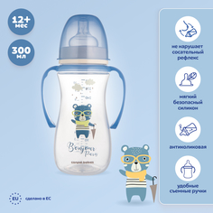 Детская антиколиковая бутылочка Canpol babies Bonjour Paris для кормления, 300 мл, голубой