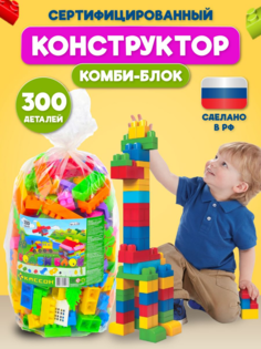 Конструктор детский Кассон kombi300 пластиковый 300 дет