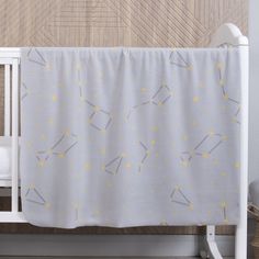 Плед флисовый для новорожденных Baby Nice 100х118 см Созвездия серый GF251004/46