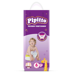 Подгузники-трусики Pipitto 15-27 кг, 6р, 34шт