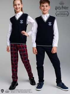 Жилет трикотажный для девочек PlayToday, черный, 128