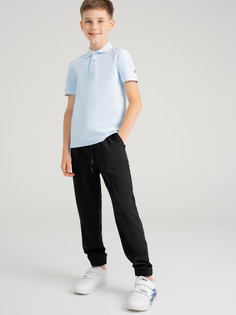 Сорочка трикотажная с воротником поло для мальчиков PlayToday, голубой, 122