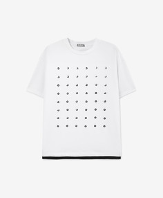 Футболка оверсайз с люверсами белая для мальчика Gulliver (164)