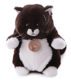 Мягкая игрушка Lapkin Кот толстый, цвет горький шоколад, 20 см AT365258