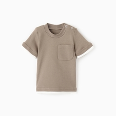 Футболка детская Крошка Я BASIC LINE, коричневый, 86