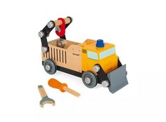 Игрушка-конструктор Janod Строительный автомобиль BricoKids J06470