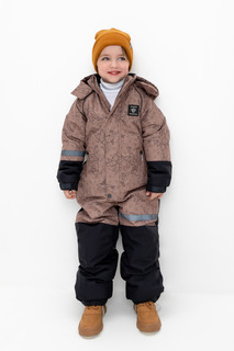 Комбинезон детский CROCKID 1B OVL 003 2-d, холодный какао, динозавры, 116