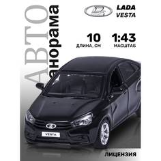Игрушка детская Автопанорама Машинка металлическая 1:43 LADA VESTA черная, JB1251617