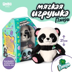 Мягкая игрушка Milo toys Панда с деревянным значком