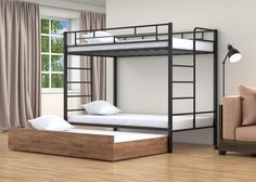 Двухъярусная кровать 4 сезона Валенсия 120 Твист выкатная черный