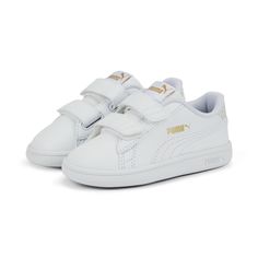 Кроссовки для девочек PUMA Smash v2 Metallics V Inf 386199 белый 25 EU