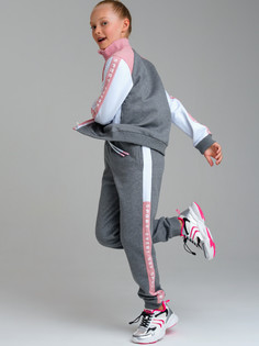 Костюм спортивный PlayToday 22427024, серый, белый, светло-розовый, 158