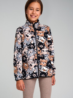 Куртка трикотажная для девочек PlayToday, цветной, 134