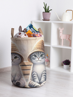 Корзина для игрушек "Коты в бане" 45л, toba_429876_M Joy Arty