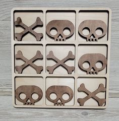 Настольная игра Lazerwood51 Череп и кости крестики-нолики