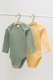 Боди детское CROCKID СК 6015, милитари,светлая мимоза, 86