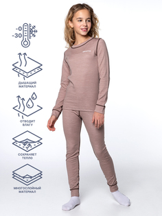 Термобелье детское комплект NIKASTYLE 7т11224, бежевый, 146