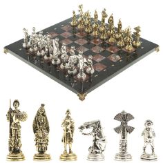 Шахматы Уральский сувенир Дон Кихот доска 40х40 см креноид змеевик