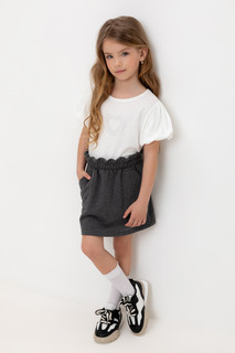 Юбка детская CROCKID М 3287-1, темно-серый, 128