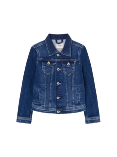 Куртка для девочки Pepe Jeans джинсовая синяя р 16